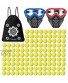 POKONBOY 300 Rounds Refill Pack Balls Ammo & 2 Pack Tactical Face Mask for Kids Compatible with Nerf Blaster Guns