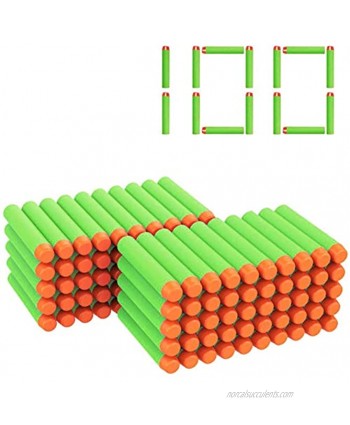 SEISSO 100PCS Nerf Bullet Refill Darts Premium Foam Bullets for Nerf N-Strike Elite Toy- Green