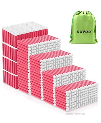 Soyee Compatible Darts 1000 PCS Refill Pack Bullets for Nerf Series Blasters Toy Gun Red with Storage Bag