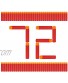 TORMEN 72Pcs Dart Refill ,Compatible for Mega Guns Series --Red