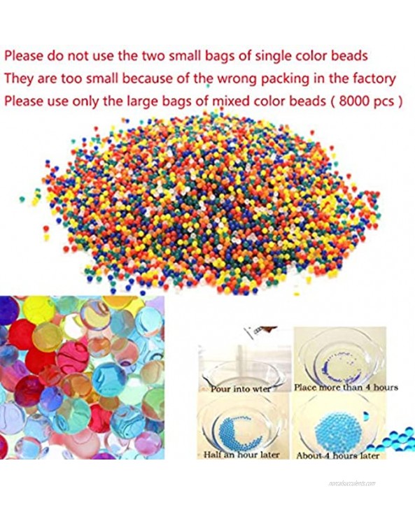 Toy CS Game Gun Shooting 2-in-1 Air Soft Foam Bullet and 8000pcs Water Polymer Ball Pistol Projectile Red