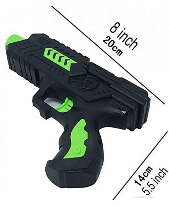 Toy CS Game Gun Shooting 2-in-1 Air Soft Foam Bullet and 8000pcs Water Polymer Ball Pistol Projectile Green