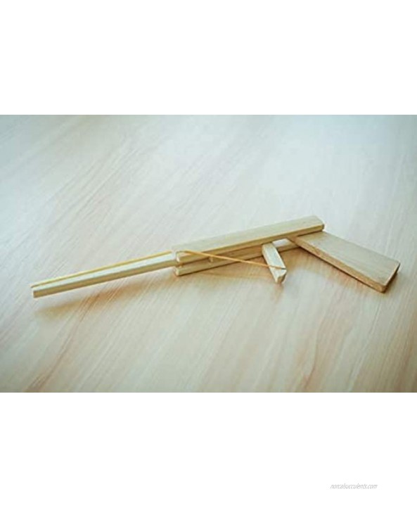WZhong Hong 2-Pack Rubber Band Gun Quality Bamboo Wood & Handmade Easy Load