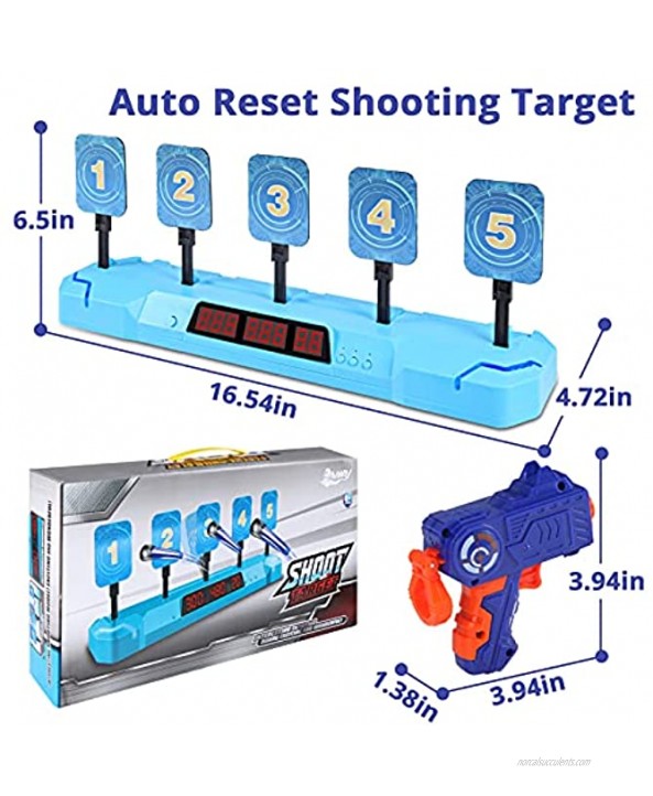AESGOGO Digital Shooting Target with Toy Foam Dart Gun & Shooting Accessories Toys Gifts for 4 5 6 7 8 9 10 Year Old Boys Girls Compatible with Nerf Guns Blaster