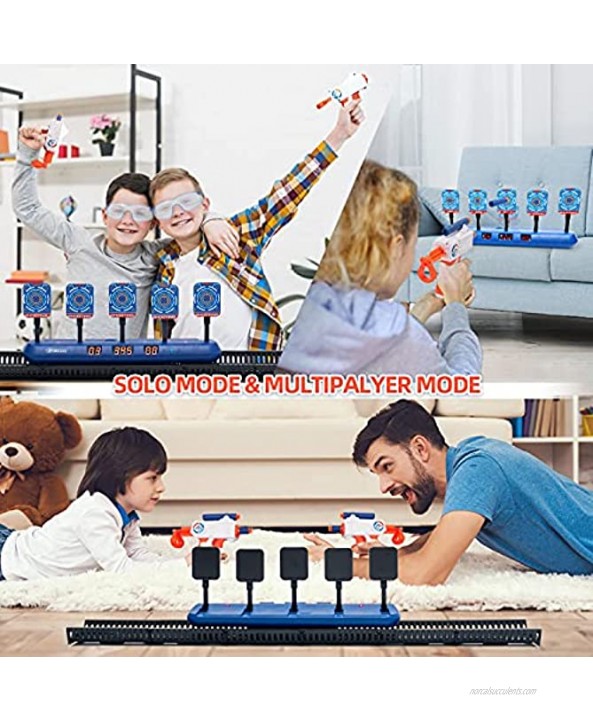 BFUNTOYS Digital Moving Shooting Target with Foam Dart Toy Guns & 2 Packs Kids Tactical Vest Kits for Nerf Gun Shooting Toy for Age of 5,6,7,8,9,10+ Years Old Kids Boys & Girls 2021 Deluxe Version