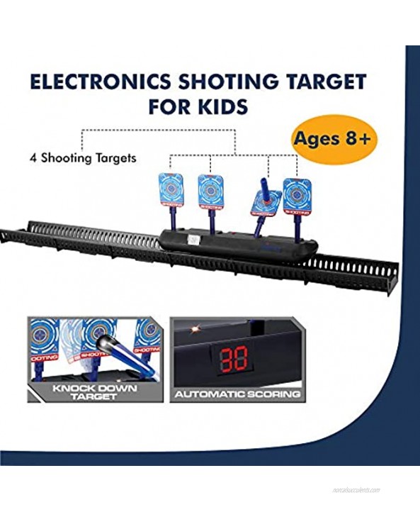 Dimple Electronic Shooting Target for Kids Moving Digital Target Practice Game for Boys and Girls Elite Toys Set for Children with Guns Sounds Tracks Cool Accessories Compatible with Nerf Guns