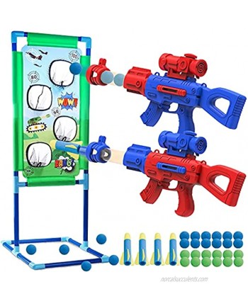 Gun Toy Gift for Boys Age 4-12 Year Old Birthday Gift for Boys with 2 Blaster Gun and 4 Rocket Launcher