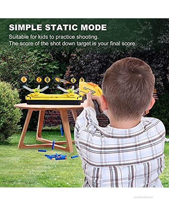 JELOSO Digital Shooting Games Rotating Targets for Age of 6 7 8 9 10 11 12+ Kid Boys Girls Indoor Outdoor Practice Toys Gifts with 1 Foam Dart Toy Gun & 20 Foam Darts for Nerf Toys Blaster