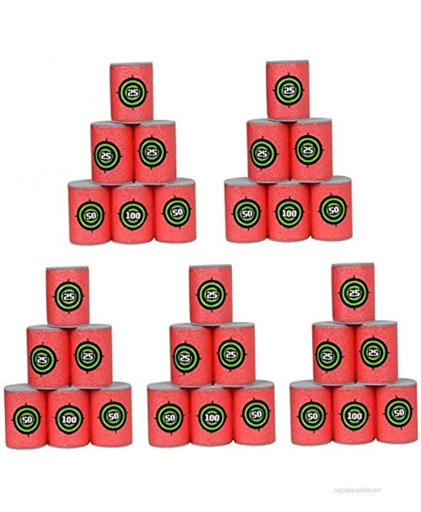 POKONBOY 2 Pack Blaster Guns Toy Guns for Kids & 30Pcs Soft Bullet Target EVA Bullet Dart Target Compatible with Nerf Blasters Guns