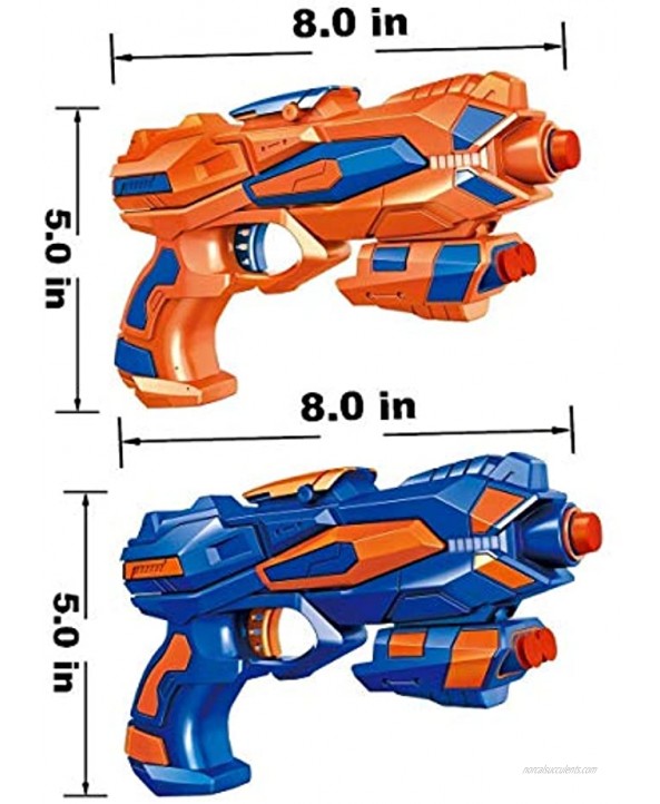 POKONBOY 2 Pack Blaster Guns Toy Guns for Kids & 30Pcs Soft Bullet Target EVA Bullet Dart Target Compatible with Nerf Blasters Guns