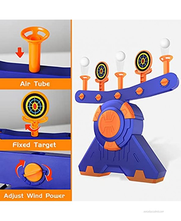 Shooting Game Toy for Age 5 6 7 8 9 10+ Years Old Kids Boys Floating Ball Targets Shooting Practice with Foam Blaster Toy Gun 10 Balls 5 Targets Ideal Gift Compatible with Nerf Toy Guns