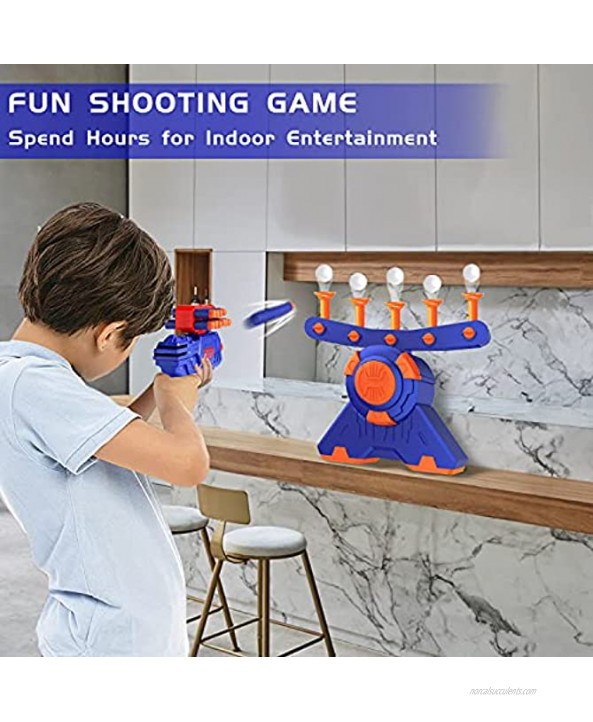 Shooting Game Toy for Age 5 6 7 8 9 10+ Years Old Kids Boys Floating Ball Targets Shooting Practice with Foam Blaster Toy Gun 10 Balls 5 Targets Ideal Gift Compatible with Nerf Toy Guns
