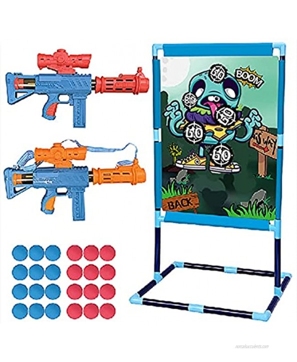 Shooting Game Toy for Boys Ages 5 6 7 8 9 10 + Year Old Ideal Gift for Kids Birthday or Christmas Foam Ball Popper Air Guns with Shooting Target Alien Ghost Compatible with Nerf Toy Guns
