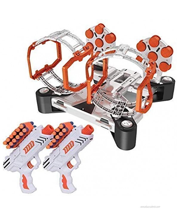 USA Toyz Astroshot Shooting Game Bundle Astroshot Zero GX Glow in the Dark Floating Target with 1 Foam Dart Gun and Astroshot Gyro with 2 Foam Dart Guns and Rotating Target Includes Darts and Balls