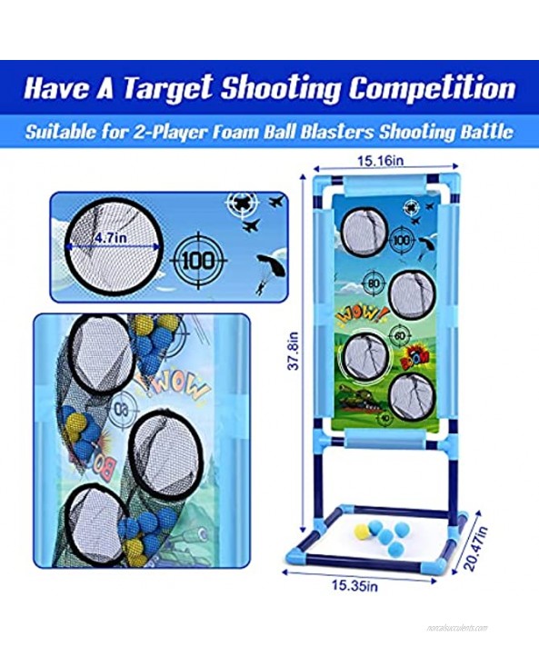 Vobab Shooting Game Toy for 6,7,8,9,10+ Years Old Boys and Girls Air Guns with Standing Target & 36 Foam Balls Ideal Indoor Outdoor Game for Kids Adults