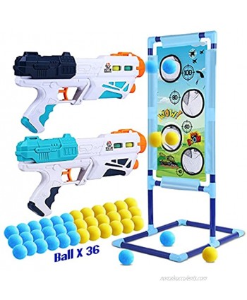 Vobab Shooting Game Toy for 6,7,8,9,10+ Years Old Boys and Girls Air Guns with Standing Target & 36 Foam Balls Ideal Indoor Outdoor Game for Kids Adults
