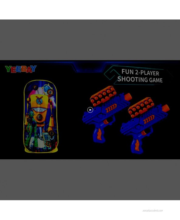 YEEBAY Shooting Game Toy for Age 5 6 7 8 9 10+ Years Old Kids Boys 2pk Foam Bullets Toy Guns & Robot Shooting Target for Indoor Outdoor Play Ideal Birthday Compatible with Nerf Toy Guns