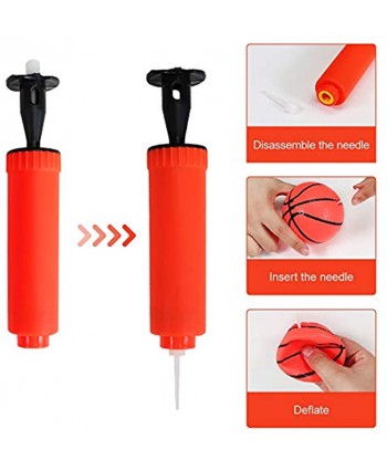 6PCS 4 Inch Mini Basketball Ball Mini Hoop Basketballs Pool Basketball Game Toys Ball for Kids Indoor Outdoor Beach Pool Sports Toddlers Bath Basketball with Inflation Pump