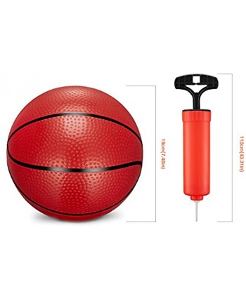 BESTTY Rubber Basketball 6.29 Inches Replacement Mini Toy Basketball for Kids Toddler Teenager Basketballs 3 PCS with 1 Air Pump