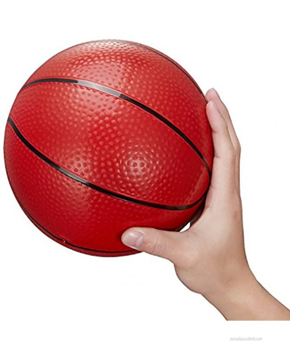 BESTTY Rubber Basketball 6.29 Inches Replacement Mini Toy Basketball for Kids Toddler Teenager Basketballs 3 PCS with 1 Air Pump