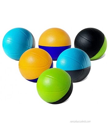 Botabee Multicolored 4" Foam Mini Basketball Set Compatible with Nerf Basketball Hoop | Safe & Quiet Small Basketball for Mini Hoop Basketball Sets Indoor Basketball & Kids Basketball 6 Pack