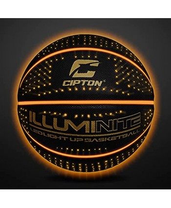 Cipton Illuminated LED Basketball Microfiber Light Up Dual Bright LED Lights for Night-Time Play Official Size & Weight Battery Powered with 60 Hours of Playtime