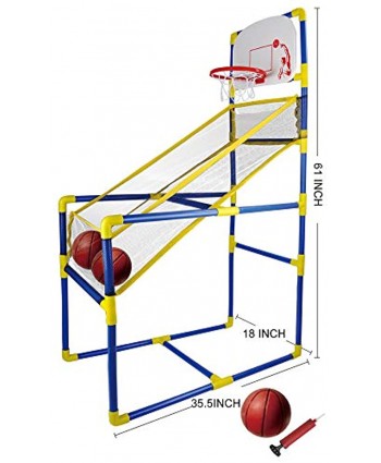 Cyeah Basketball Hoop Indoor for Kids Arcade Game Shooting System with Mini Hoop 3 Inflatable Ball and Pump