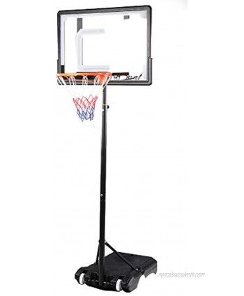 Ejoyous Portable Basketball Hoop Height Adjustable Basketball System Hoop Stand with Movable Wheels and 32" Backboard for Youth Teenagers Boys Girls Outdoor Basketball Playing Training Shooting