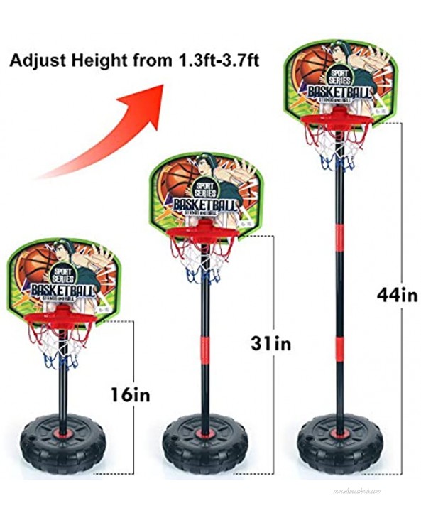 EP EXERCISE N PLAY Toddler Basketball Hoop Stand Mini Indoor Basketball Goal Toy with Ball Pump for Baby Kids Boys Girls Outdoor Play Sport for Age 3 4 5 Years Old Basketball Hoop Stand