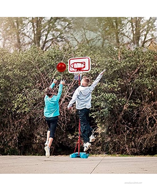 Fajiabao Kids Basketball Hoop Yard Games Toys Adjustable Height 2.85 to 6.23 ft with Stand Indoor Outdoor Kids Toys Backyard Mini Hoops Basketball Goals Shooting for Boys Girls Ages 3 4 5 6 7 8
