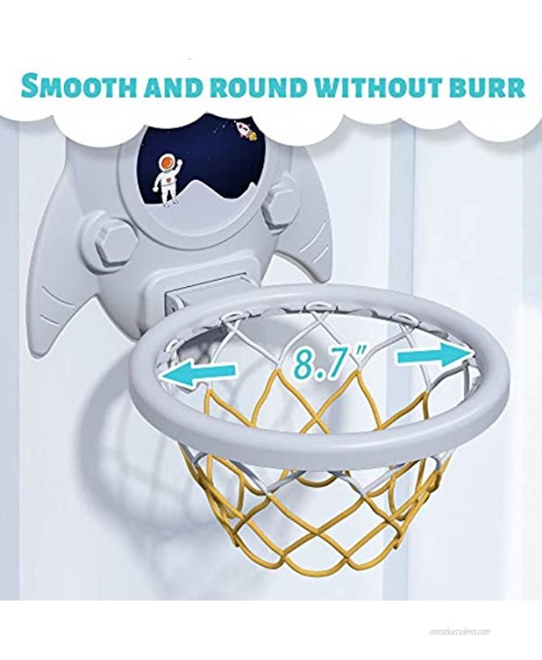 GAKINUNE Mini Basketball Hoop Set for Kids 15.7''x11.6'' Board Family Sports Activity Center Home Indoor Door Wall Backboard Ball Goal Gifts Toys Game for Baby Children Toddler Boys White