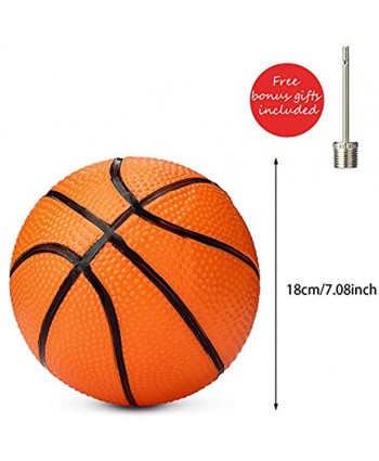 Gejoy 3 Packs 7 Inch Mini Inflatable Basketballs Plastic Replacement Basketballs Mini Toy for Teens Adults Indoor  Outdoor Sports Beach Pool Game Party Supplies