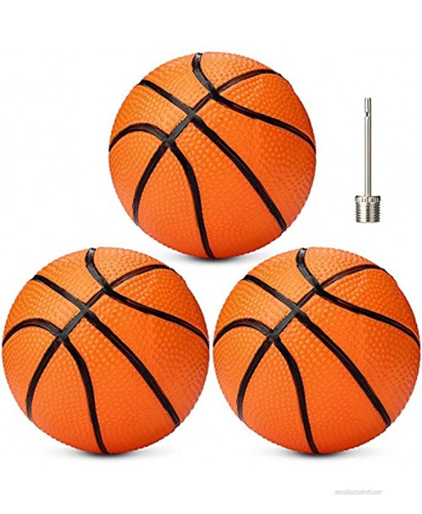 Gejoy 3 Packs 7 Inch Mini Inflatable Basketballs Plastic Replacement Basketballs Mini Toy for Teens Adults Indoor Outdoor Sports Beach Pool Game Party Supplies