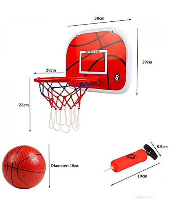 Indoor Mini Basketball Hoop Set for Kids Play Basketball Hoop for Door With 3 Small Replacement Basketballs ABS Backboard Metal Rim Goal Sport Party Activity Toys For Kids Adults Indoor 13.4x9.8''