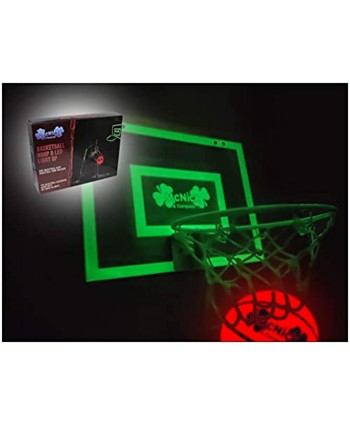 MCNICK & COMPANY Glow in The Dark Door Basketball Hoop for Kids Indoor Kids Mini Basketball Hoop & Ball with Pump Included