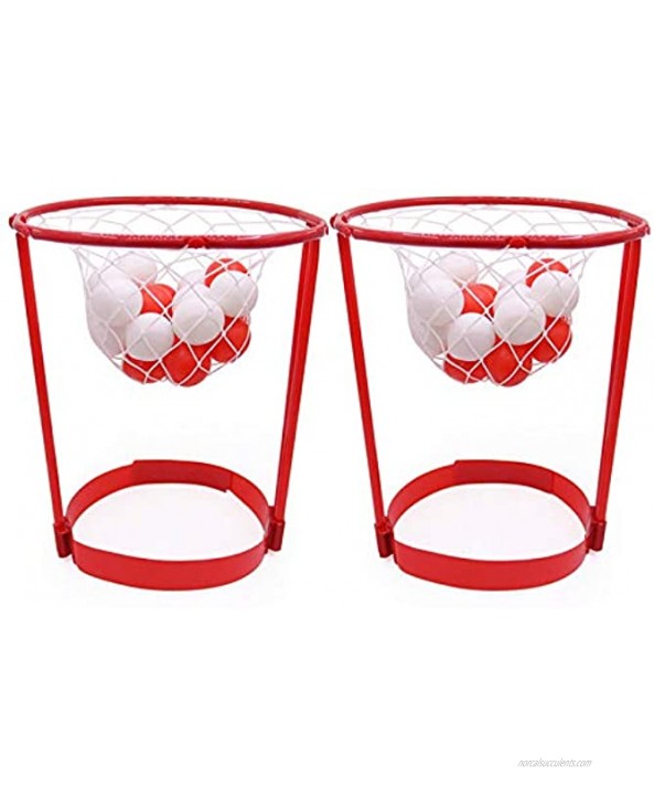 SANESKY 2 Pack Head Hoop Basketball Party Game for Kids and Adults Carnival Game Adjustable Basket Net Headband with 20 Balls for Carnival Party Birthday Party Family Indoor Outdoor Game