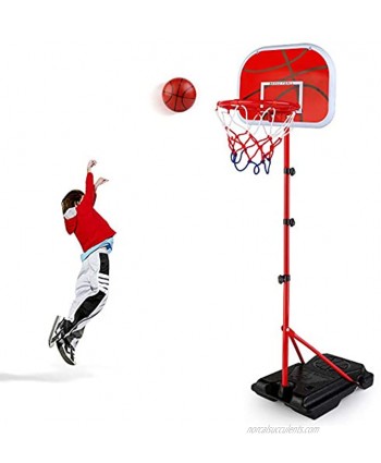 SmartYeen Kids Basketball Hoop,Adjustable Height 2.98 ft 7 ft Indoor Mini Basketball Hoop for Toddler Outdoor Toys Basketball Goal Age 3 4 5 6 7 8 Year Old Toys Boys Girls