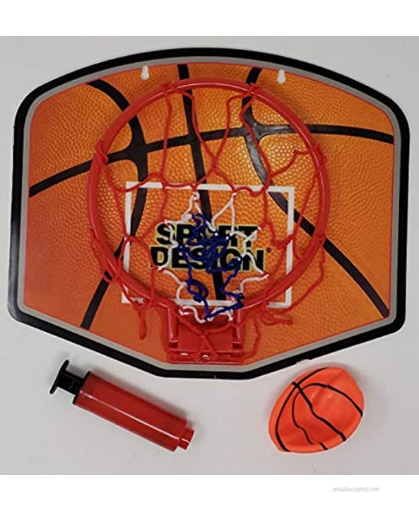 Sport design Mini Basketball Hoop with Inflatable Basketball Inflating Pump & Pin