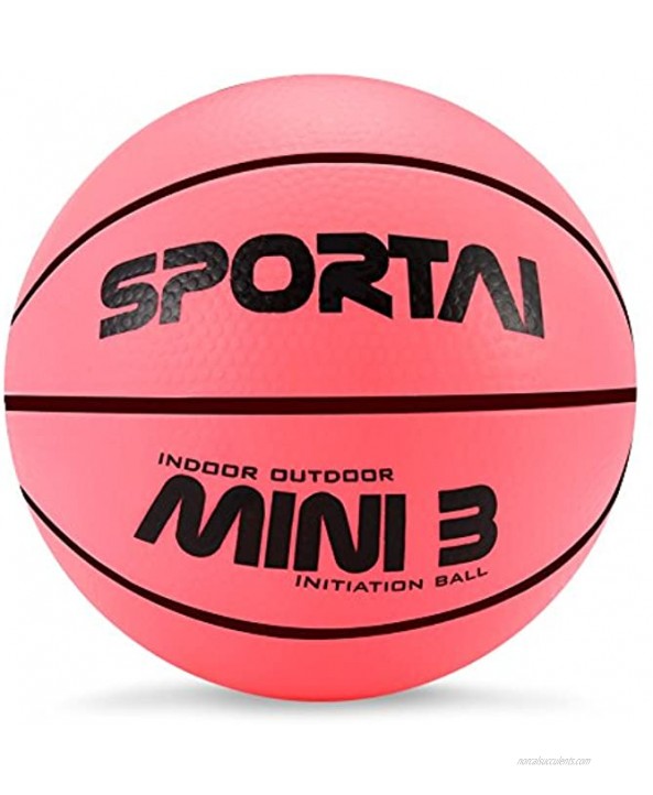 Stylife 5inch Mini Basketball for Kids Inflatable Ball Environmental Protection Material,Soft and Bouncy,Colors Varied Blue Pink and Green…