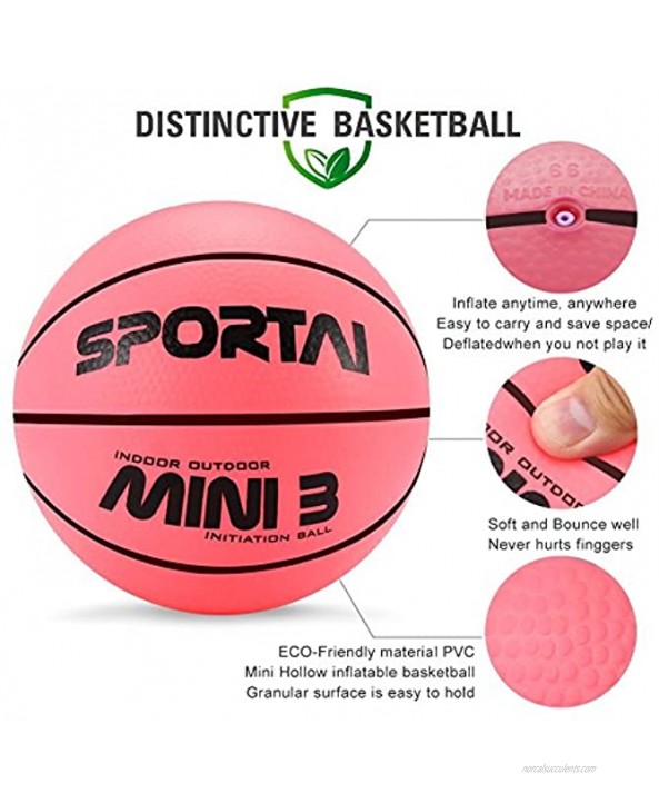 Stylife Mini Basketballs for Kids 1 PCS Basketball First Basketball for Children & Teenagers 7 Inch Red