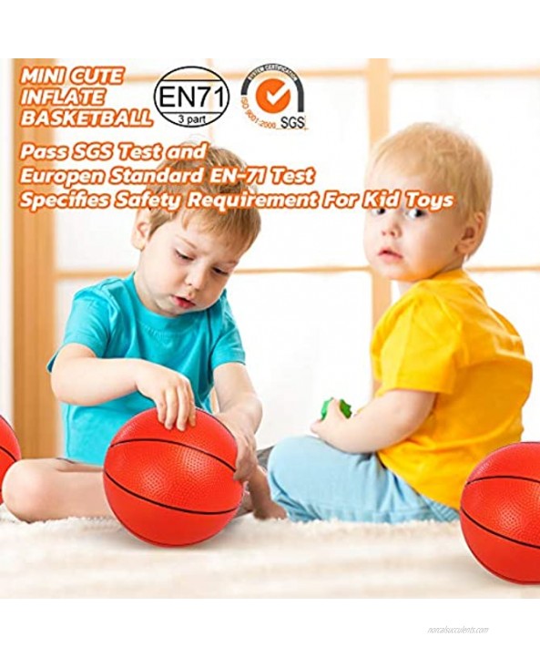 TNELTUEB Mini Basketball for Kids ,8.5'' Replacement Mini Basketball Fits All Standard Swimming Pool Basketball Hoop Indoor Outdoor Pool Game Toy Water Games Air Pump