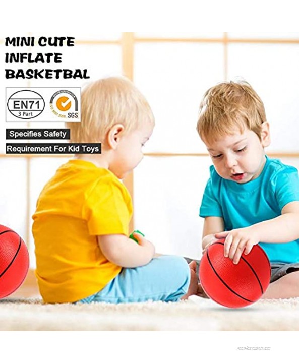 TNELTUEB Mini Basketball for Kids Replacement 3 Pack with Premium Pump Fits All Standard Swimming Pool Basketball Hoop Indoor Outdoor Pool Game Toy Water Games Soft and Bouncy（8.5 Inch）