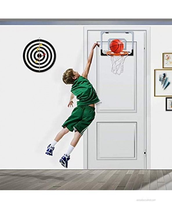 ZNCMRR Kids Indoor Mini Basketball Hoop Set Complete Basketball Game for Door All Accessories with 3 Balls,16 x 12 Basketball Hoop