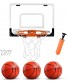 ZNCMRR Kids Indoor Mini Basketball Hoop Set Complete Basketball Game for Door All Accessories with 3 Balls,16" x 12" Basketball Hoop