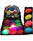 4 Pieces of Spiky Light Up Flashing Footballs Made From Soft Rubber in Assorted Colors