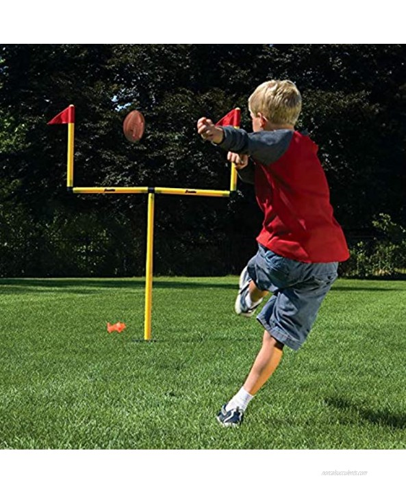 Franklin Sports Youth Football Goal-Post Set — Kids’ Football Goal Post with Mini Football — Fun Football Goal for All Ages — Easy Assembly — Adjustable Height — Weighted Base