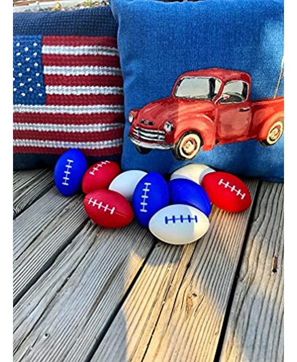 Funiverse Bulk 24 Pack 4 Foam Patriotic Football Stress Ball Perfect 4th of July Party Favor or Parade Throw