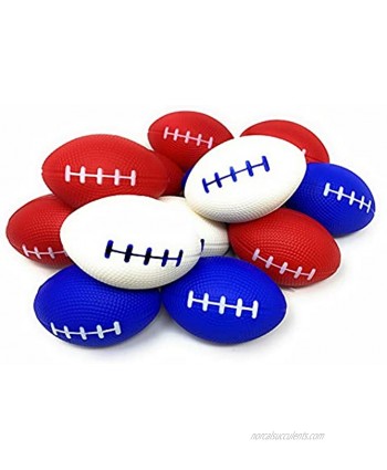 Funiverse Bulk 24 Pack 4" Foam Patriotic Football Stress Ball Perfect 4th of July Party Favor or Parade Throw