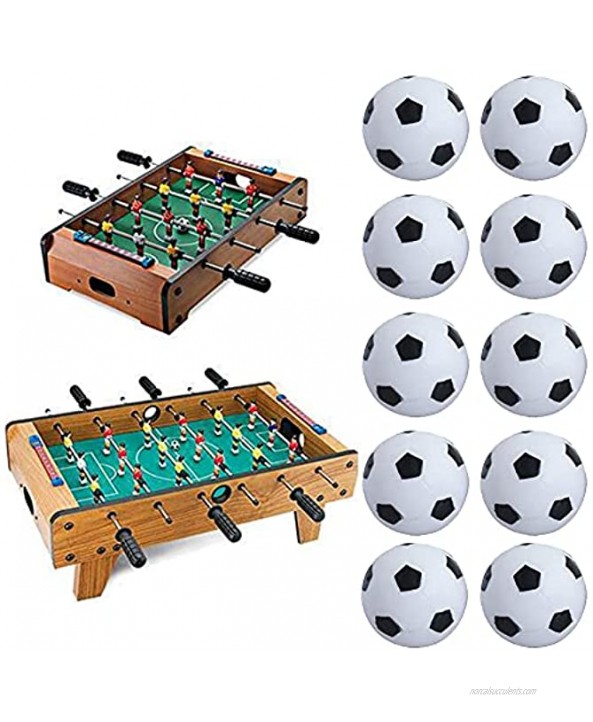 SYCOOVEN 10pcs Table Soccer Foosballs Replacements Mini Black and White Soccer BallsSize:1.26inch