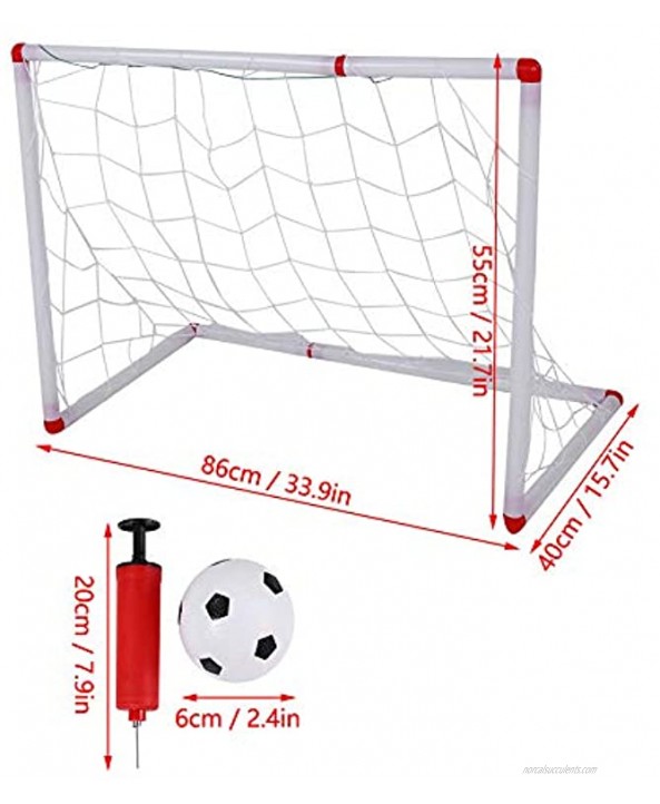 VGEBY1 Kids Football Goal Set Kids Soccer Training Toy Set Football Net with Ball Pump for Indoor Outdoor Sports Activity